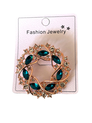 Blue ring Brooch