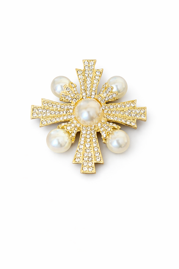 Golden cross Brooch