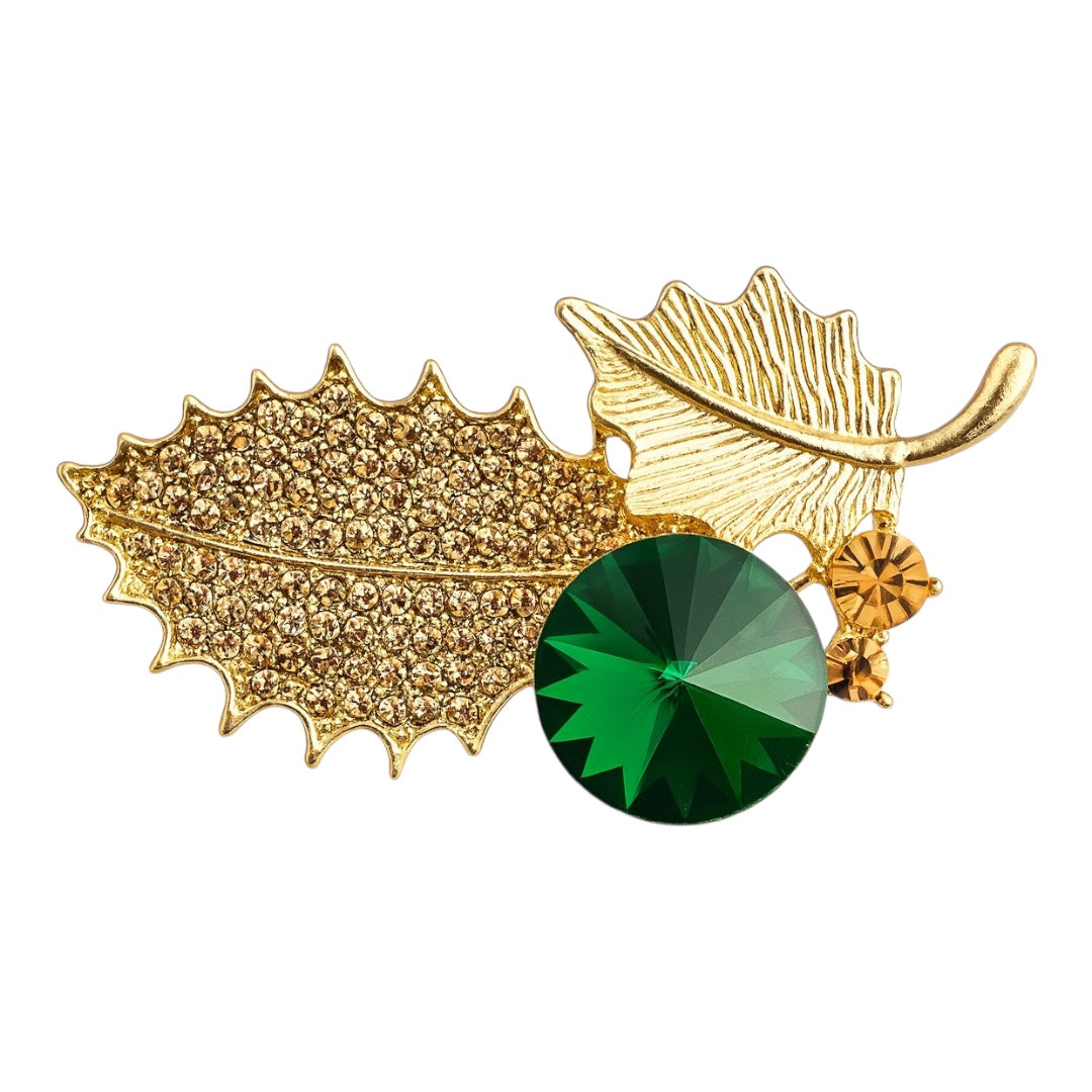 Green Leaf Brooch