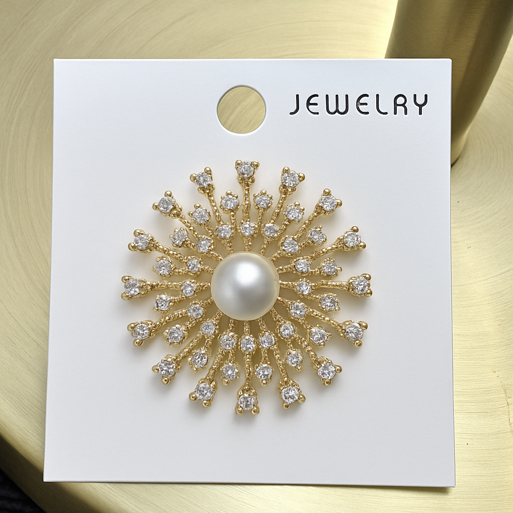 Pearl galaxy brooch