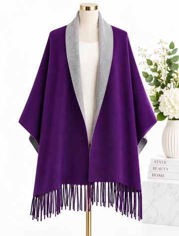 Purple/Grey Poncho
