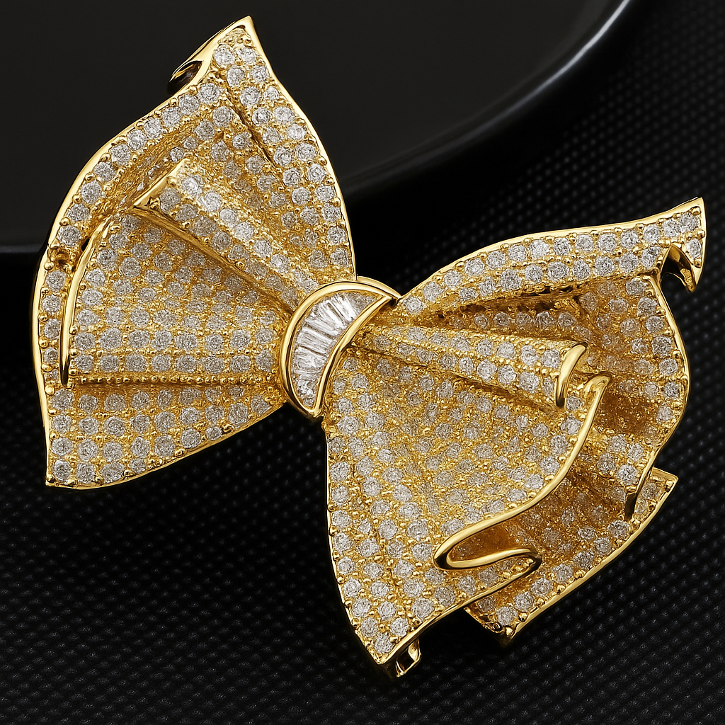 Prenium bow brooch