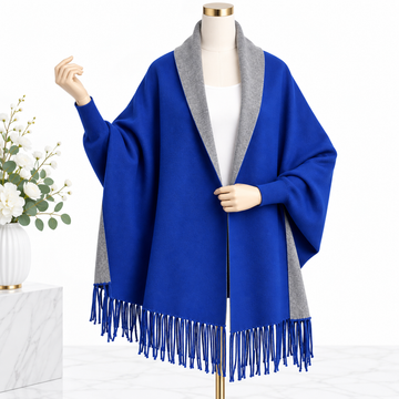 Blue/Grey Poncho